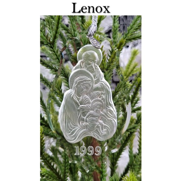 Lenox Treasures of the Heart Holy Family Crystal Christmas Ornament 1999 - Picture 1 of 14